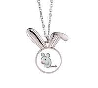 no/no Bella collana con ciondolo a forma di coniglietto con topo lly solitudine, idea regalo