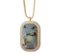no/no Black Swan Swimng Art Deco Fashion collana pendente diamante cristallo gioielli d'oro