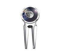 no/no Blue Earth White Planet White Golf Divot Tool Golf Marker Strumento di riparazione