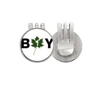 no/no Boy Textual Posture Art Deco Fashion Golf Ball Marker Hat Cap Clip Smalto Magnetico