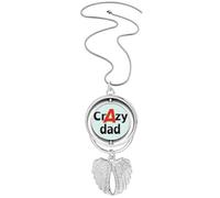 no/no Breve Best Cool Dad Padre Ciondolo Angelo Ali Rotante Collana Gioielli, Medio