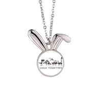 no/no bs walk friends art deco moda coniglio collana ciondolo coniglietto animale gioielli regalo