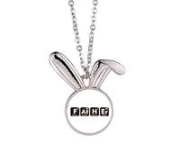 no/no Checal Element Combinazione Padre Coniglio Collana Pendente Coniglio Coniglietto Animale Gioielli Regalo
