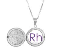 no/no Chestry Elements - Collana con medaglione a forma di tavola d'epoca, in metallo rodiato, ideale come regalo di compleanno