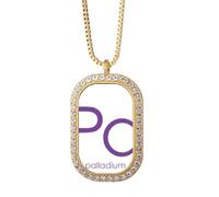 no/no Chestry Elements Period Table Transition Metals Pd Collana Ciondolo Diamante Cristallo Gioielli Dorati