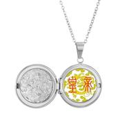 no/no Cina Antico Imperatore Drago Modello Locket Collana Tenere Immagine Gioielli Regalo di Compleanno