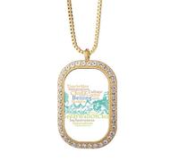 no/no Cina che costruisce i monili d'oro di cristallo del diamante del pendente della collana di Word