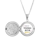 no/no Cina Ice City Icona Art Deco Fashion Locket Collana Tenere Immagine Gioielli Regalo di Compleanno