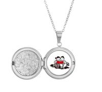 no/no Cina Imparare Rosso Propaganda Locket Collana Tenere Immagine Gioielli Regalo di Compleanno