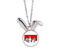 no/no Cina Red Education Propaganda Leader Coniglio Collana Ciondolo Bunny Animal Jewelry Gift