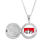 no/no Cina Red Education Propaganda Leader Locket Collana Tenere Immagine Gioielli Regalo di Compleanno