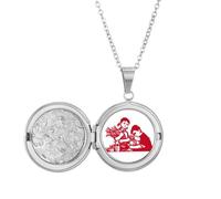 no/no Cina Red Education Propaganda Tecnologia Locket Collana Tenere Immagine Gioielli Regalo di Compleanno