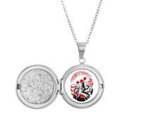 no/no Cina Red Education Propaganda Unity Locket Collana Tenere Immagine Gioielli Regalo di Compleanno