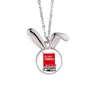 no/no Cina Red Education Unity Propaganda Coniglio Collana Ciondolo Bunny Animal Jewelry Gift