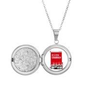 no/no Cina Red Education Unity Propaganda Locket Collana Tenere Immagine Gioielli Regalo di Compleanno