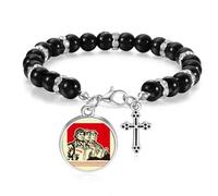 no/no Cina Rosso Propaganda Educativa Produzione Perline Bracciale Boho Gioielli per Uomo Donna