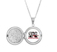 no/no Cina Rosso Propaganda Era Locket Collana Tenere Immagine Gioielli Regalo di Compleanno