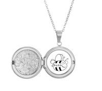 no/no Cocs Hybee Boss - Collana con medaglione per foto, idea regalo di compleanno