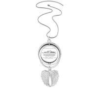 no/no Collana con ciondolo a forma di ali d'angelo, con ciondolo a forma di carrozza passeggeri, Medio