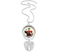 no/no Collana con ciondolo a forma di ali d'angelo, per insegnanti, propaganda e insegnante, colore: rosso cinese, Medio