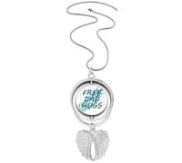 no/no Collana con ciondolo a forma di ali d'angelo, per padre, Medio