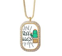 no/no Collana con ciondolo a forma di cactus che abbraccia il corpo con diamanti e cristalli, gioiello dorato