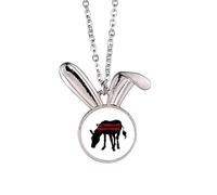 no/no Collana con ciondolo a forma di coniglietto con animali e amici, idea regalo