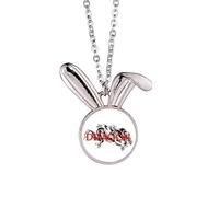 no/no Collana con ciondolo a forma di coniglietto con drago e mito dell'ovest dell'est, idea regalo
