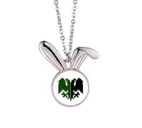 no/no Collana con ciondolo a forma di coniglietto con due teste di animale divino e abilità crudele, idea regalo