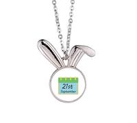 no/no Collana con ciondolo a forma di coniglietto con penon e violenza, idea regalo