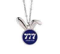 no/no Collana con ciondolo a forma di coniglietto con scritta "Seven Hundred Year"
