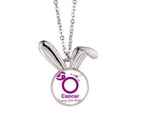 no/no Collana con ciondolo a forma di coniglietto con simbolo della costellazione del destino del compleanno