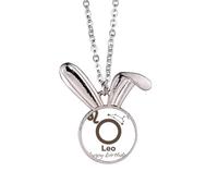 no/no Collana con ciondolo a forma di coniglietto con simbolo della costellazione e destino di compleanno, idea regalo