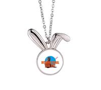 no/no Collana con ciondolo a forma di coniglietto in stile art déco, ideale come regalo