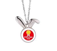 no/no Collana con ciondolo a forma di coniglietto portafortuna con parole del film, idea regalo