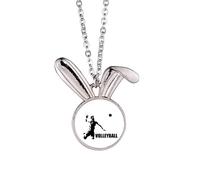 no/no Collana con ciondolo a forma di coniglietto sportivo americano, ideale come regalo