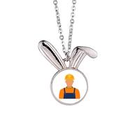 no/no Collana con ciondolo a forma di coniglio, con ritratto di platitudine, ideale come regalo