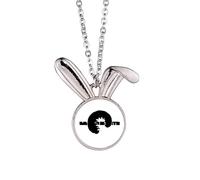 no/no Collana con ciondolo a forma di coniglio, con scritta "Insect Fear Animal Worms", idea regalo