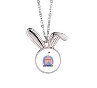 no/no Collana con ciondolo a forma di coniglio, ideale come regalo per anniversario teatrale e culturale