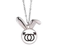 no/no Collana con ciondolo a forma di coniglio, per identificare l'uguaglianza uomo-maschio, idea regalo