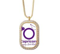 no/no Collana con ciondolo a forma di costellazione del destino di compleanno, con ciondolo a forma di Capricorno, gioiello dorato