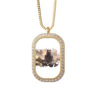 no/no Collana con ciondolo a forma di montagna del tempio del santuario con