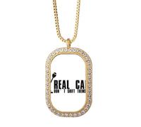 no/no Collana con ciondolo a forma di strumento per il cambio, gioiello dorato con cristalli di diamante