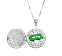 no/no Collana con ciondolo a forma di tastiera con leoni circondati e lettere, idea regalo di compleanno