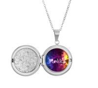 no/no Collana con medaglione a forma di aerografo, con scritta "Joy Splashed Joy" (lingua italiana non garantita), idea regalo