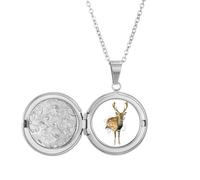 no/no Collana con medaglione a forma di cervo che si rompe con la carta, ideale come regalo di compleanno