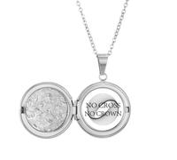 no/no Collana con medaglione a forma di corona con scritta "Difficult Success", idea regalo per compleanno