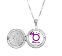 no/no Collana con medaglione a forma di costellazione del destino di compleanno, per celebrazione del cancro, gioiello regalo di