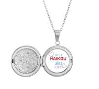 no/no Collana con medaglione a forma di icona della città, in stile Art Déco, ideale come regalo di compleanno