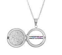 no/no Collana con medaglione a forma di radio cittadina di Amsterdam, ideale come regalo di compleanno